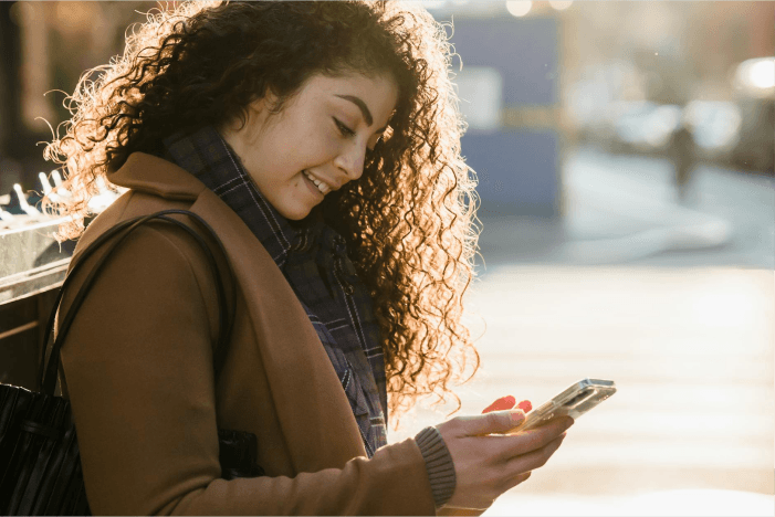 Woman using phone